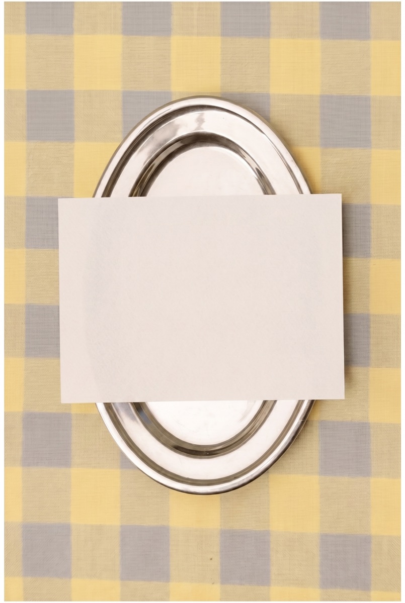 Editorial still life with a cream card